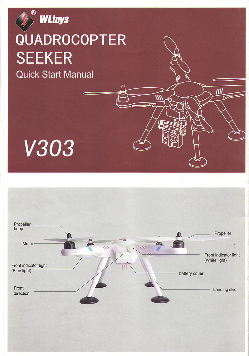 RCToy357.com - WLtoys WL V303 RC Quadcopter toy PartsEnglish manual [Dropdown]