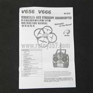 (image for) WLtoys V666 5.8G FPV 6 Axis RC Quadcopter With HD Camera Monitor RTF toy Parts English manual [Dropdown]