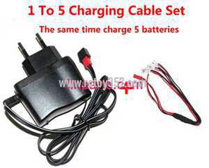 (image for) WLtoys WL V911S RC Helicopter toy Parts 1 to 5 wall charger and charging plug lines(white Wiring mouth)