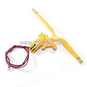 (image for) WLtoys V915 2.4G 4CH Scale Lama RC Helicopter RTF toy Parts Tail motor + Tail blade + Tail motor deck (Yellow)