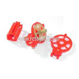 RCToy357.com - JJRC V915 RC Helicopter toy Parts Tail motor deck set [Red]