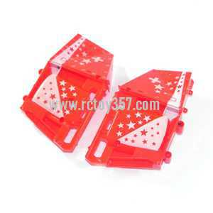 RCToy357.com - JJRC V915 RC Helicopter toy Parts Body cover frame(A) [Red]