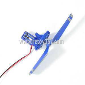 RCToy357.com - JJRC V915 RC Helicopter toy Parts Tail motor + Tail blade + Tail motor deck (Blue)