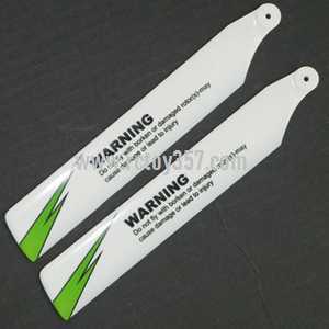 RCToy357.com - WLtoys WL V930 Helicopter toy Parts main rotor blade(White/green)
