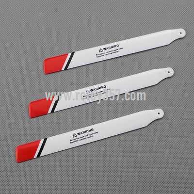 (image for) WLtoys V931 2.4G 6CH Brushless Scale Lama Flybarless RC Helicopter toy Parts main blades propellers(Red-White)