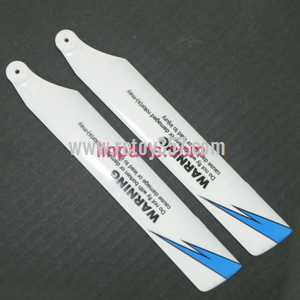 RCToy357.com - WLtoys WL V966 Helicopter toy Parts main rotor blade(White/blue) - Click Image to Close