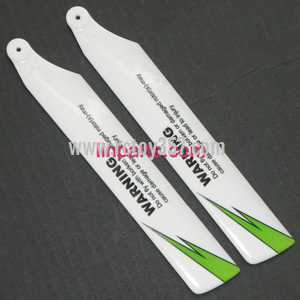 RCToy357.com - WLtoys WL V966 Helicopter toy Parts main rotor blade(White/green)