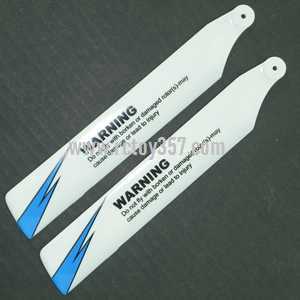 RCToy357.com - main rotor blade(White/blue) XK K110S RC Helicopter spare parts - Click Image to Close