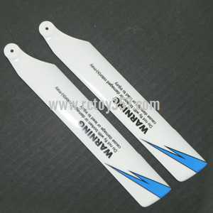 RCToy357.com - WLtoys WL V988 Helicopter toy Parts main rotor blade(White + blue) - Click Image to Close