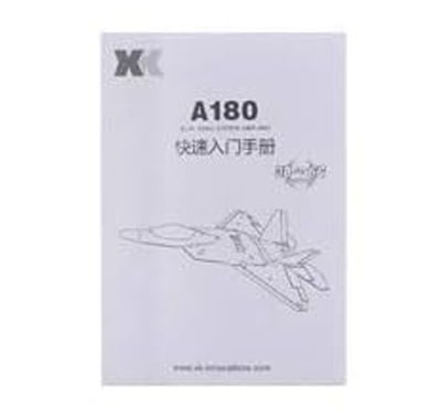 (image for) English instruction manual XK A180 F-22A RC Airplane Spare Parts