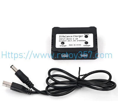 (image for) 7.4V 1 to 2 Charger XK A280 P51 RC Airplane Spare Parts