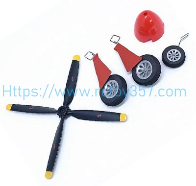 RCToy357.com - Prop Blade + Landing Skid Gear + Cover XK A280 P51 RC Airplane Spare Parts