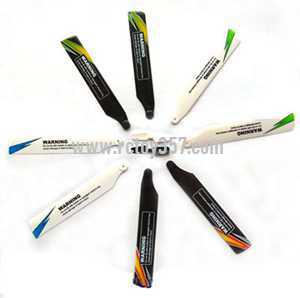 RCToy357.com - XK K100 Helicopter toy Parts main rotor set(4 colors main rotor blade + 2 colors Tail blade)
