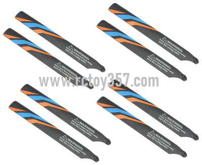 RCToy357.com - XK K127 RC Helicopter spare parts Main rotor blade 4pcs