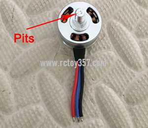RCToy357.com - XK X1 RC Drone toy Parts Forward Motor set（Red black blue line）With pits