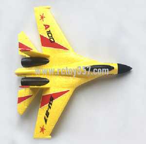 RCToy357.com - XK A100 RC Airplane toy Parts Body group[yellow]