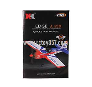 RCToy357.com - XK A430 RC Airplane toy Parts English manual book