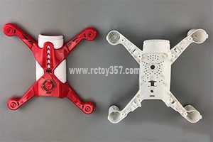 RCToy357.com - XK X150 RC Quadcopter toy Parts Upper cover + Lower cover[Red]
