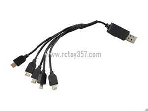 RCToy357.com - FQ777 FQ35 FQ35C FQ35W RC Drone toy Parts 1 For 5 USB Charger