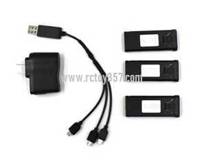 RCToy357.com - FQ777 FQ35 FQ35C FQ35W RC Drone toy Parts Charger head + USB charger(1 charge 3) + 3pcs Battery